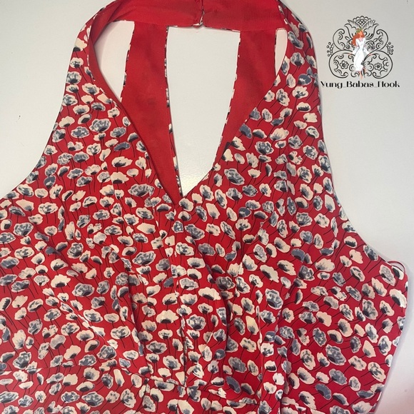 NWT Eclair Large Red Floral Dress - Picture 1 of 11